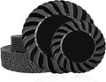 U-QE 60 Pcs Black Plastic Plates for Party – Scalloped Plastic Plates Heavy Duty – Include 30 10.25" Dinner & 30 7.25" Dessert Plate - Perfect for Halloween, Weddings & Birthdays