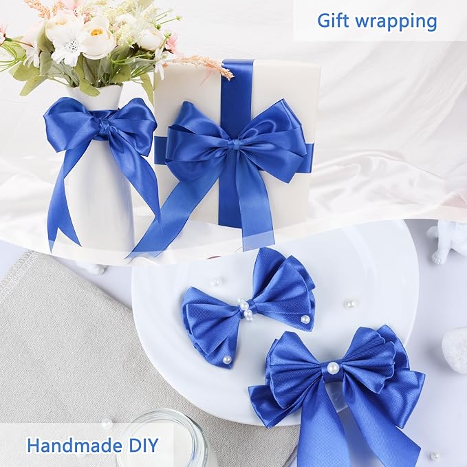 NESCCI 100 Yards Ribbon,1-1/2 Inch Satin Ribbon,Single Face Satin Ribbons,Perfect for Gift Wrapping,Wedding Decoration,Handmade Bows,Wrapping Bouquet, Halloween, Christmas