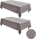 Fitable Square Table Cloth Linen Textured: Water & Stain Resistant Farmhouse Tablecloth, Washable Burlap Table Covers for Kitchen Dining Party(2 Pack, 54x54 Inch, Stone)