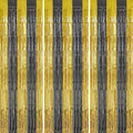 3 Pack Foil Fringe Backdrop - Black&Gold Shiny Tinsel Curtains for Party Decoration/Photo Booth Props - 3.3x8.2 FT Metallic Foil Backdrop for Birthday, Wedding, Graduation, Christmas.