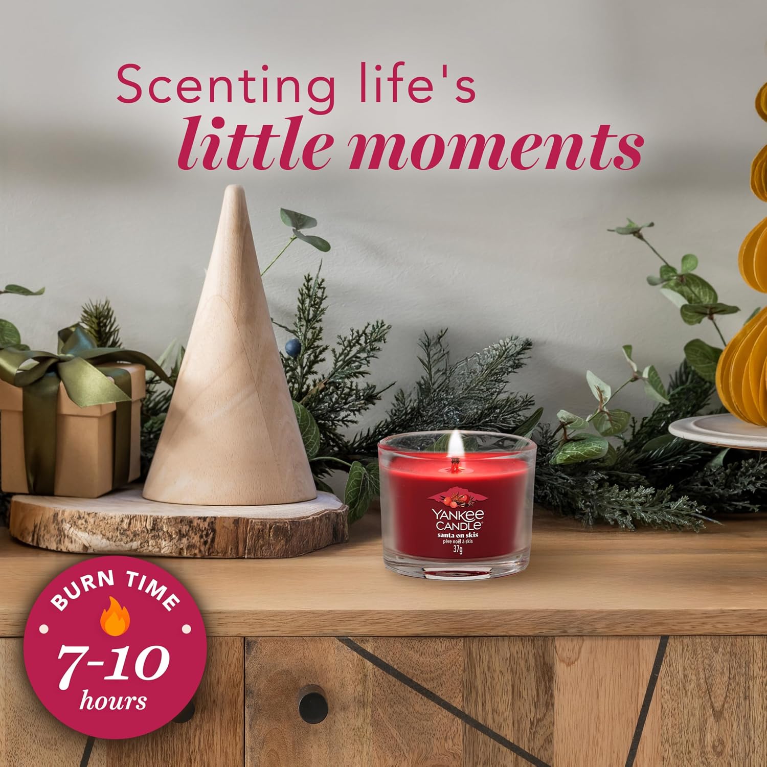 Yankee Candle Christmas Scented Candles Gift Set, 6 Filled Mini Votive Candles, Après Ski Collection, Perfect Christmas Gifts for Women