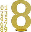TONIFUL 11.8 Inch Gold Glitter Numbers Table Centerpieces 0-9 Birthday Party Decorations,Shining Gold Digital 8 for Birthday Party,Wedding,Bridal Shower,Engagement,Photo Shoot,Anniversary