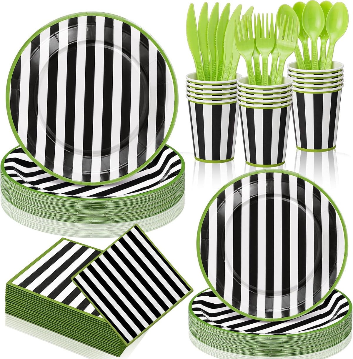 210 Pcs Halloween Plates and Napkins Party Supplies for 30 Guests