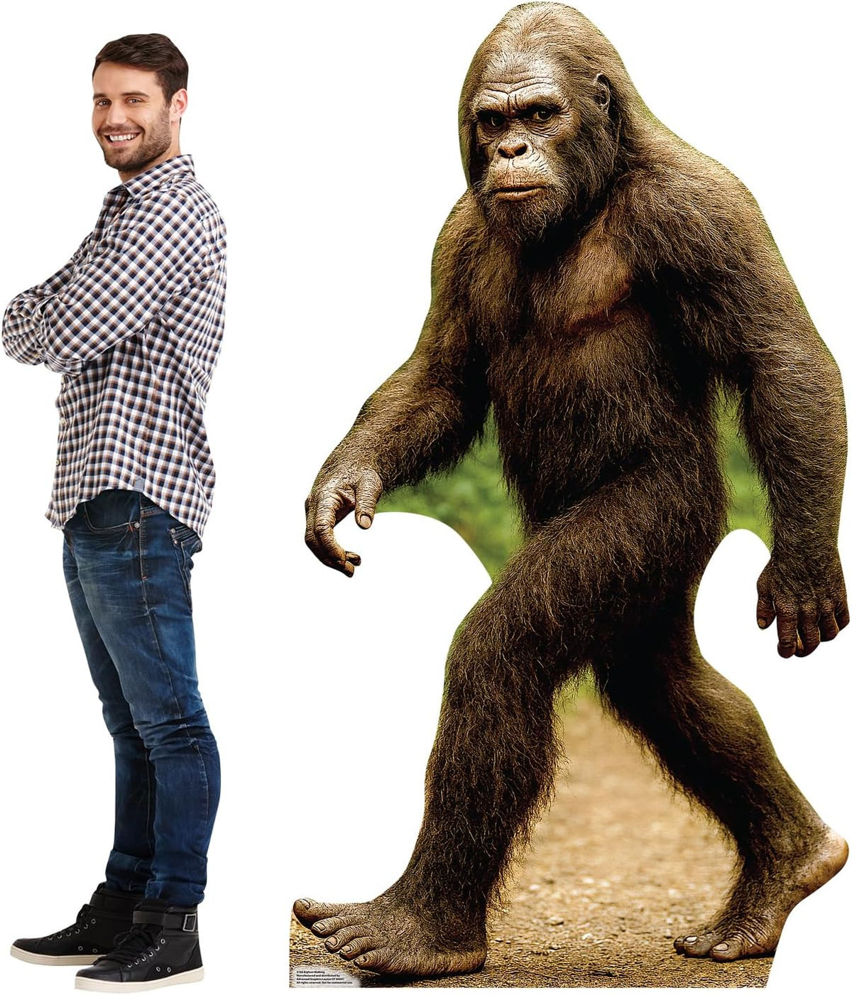 Cardboard People Bigfoot Walking Cardboard Cutout