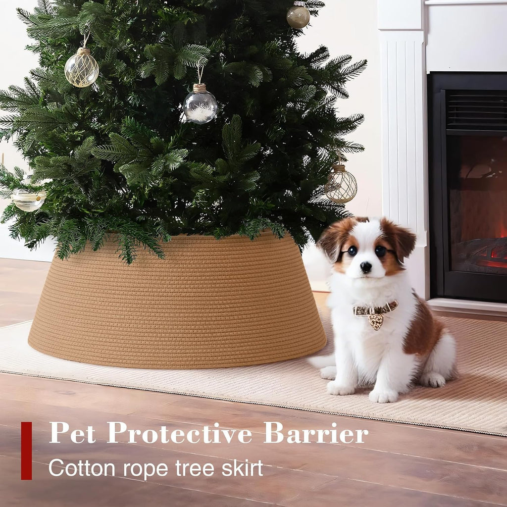 Christmas Tree Collar, Adjustable Tree Collars for Artificial Trees, Xmas Trees Stand Cover, Base Cover for Christmas, 28"×10"
