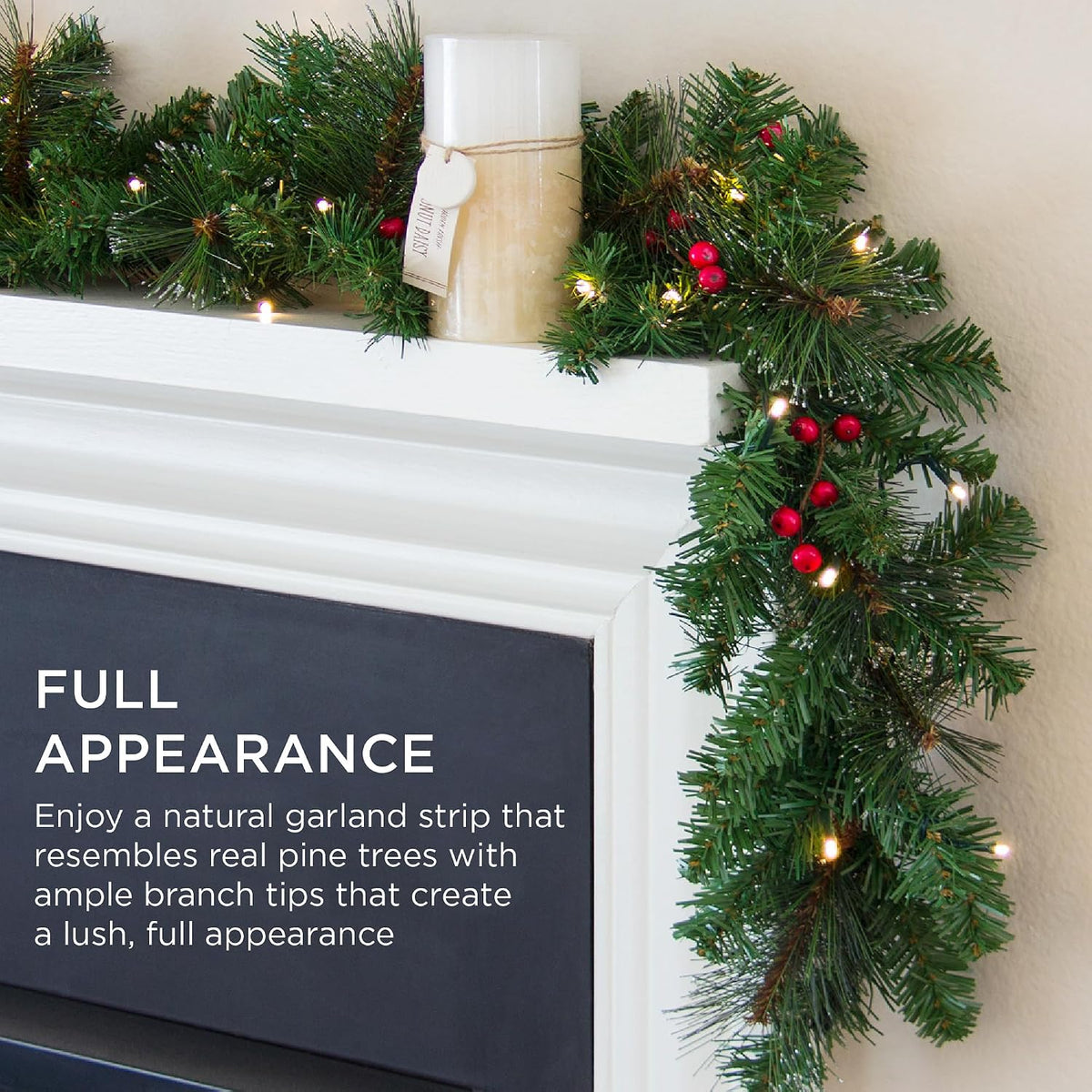 best choice products 9ft pre-lit holiday pre-decorated christmas shown in use