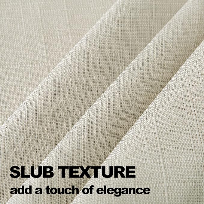 NLMUVW Linen Tablecloth for Round Table 48 Inch Linen Textured Table Cloth Water Resistant Farmhouse Table Cover for Kitchen Dining Cafe Coffee, 48 Inch
