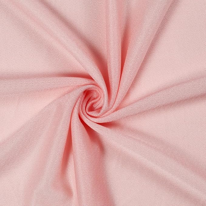 VDS Pack of 2 Panel (30 Inch X 30 Feet) Wedding Arch Draping Fabric Sheer Chiffon Fabric Drapery for Wedding Ceremony Reception Swag Backdrop Canopy Chuppah ARBO Altars Decoration (Dusty Rose)