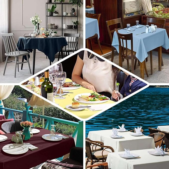 Efavormart 70" Square Linens Hunter Emerald Green Wholesale Linens Polyester Square Linen Tablecloth for Wedding Party Restaurant
