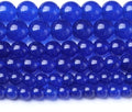 Mysterious Blue Chalcedony Stone Beads Gemstone Round Crystal Energy Jade Beads Stone Beads for Jewelry Making DIY Bracelet Necklace Jewelry Making 1 Strand 15.5inch 45PCS 8MM
