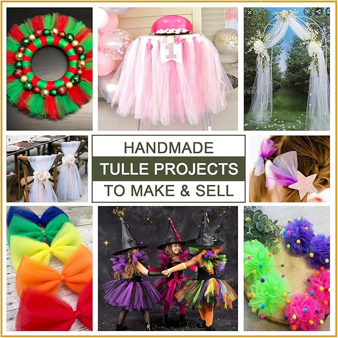 Hunter Green Tulle Fabric Roll 6 Inch X 300 FT (100 Yards) Matte Tulle Ribbon Netting Mesh Spool for DIY Tutu Skirt Wedding Bow Gift Wrapping Baby Shower Christmas Party Halloween Decorations