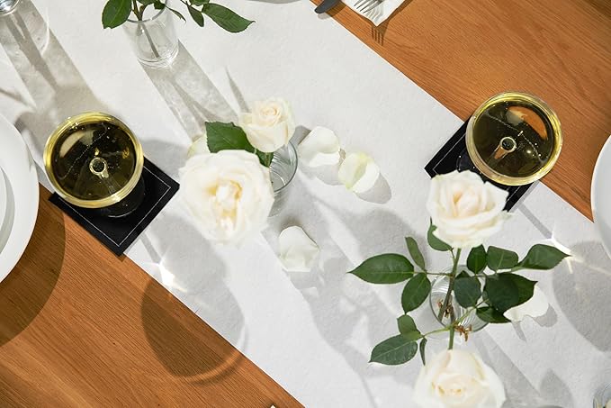 American Homestead Paper Table Runner Roll - 78 ft. Disposable Linen-Like Table Cover Roll - 20 Perforated Table Runners (16" x 48") for Parties, Weddings, and Events - Black