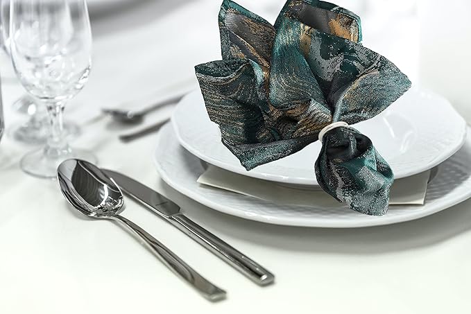 Silver Napkin Rings - 10 Pcs Stainless Steel Napkin Rings,Gold Rotundity Metal Napkin Ring for Table Settings Wedding Christmas Party Dinner Table