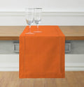 Solino Home Cotton Linen Pumpkin Table Runner 120 Inches Long - Hemstitch 14 x 120 Inch Table Runner - Handcrafted and Machine Washable - Fall, Autumn, Halloween, Thanksgiving