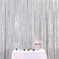 Poise3EHome Silver Sequin Backdrop Curtain, 10Ft x 10Ft Silver Glitter Backdrop Curtains, Sequence Xmas Thanksgiving Backdrop Drapes for Wedding Party Festival Decor