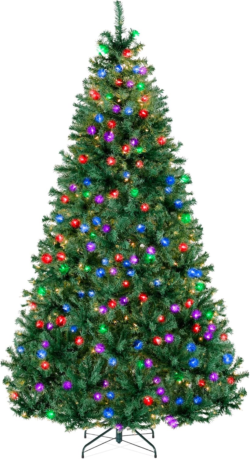 best choice products 6ft pre-lit christmas tree w/twinkling, main product view