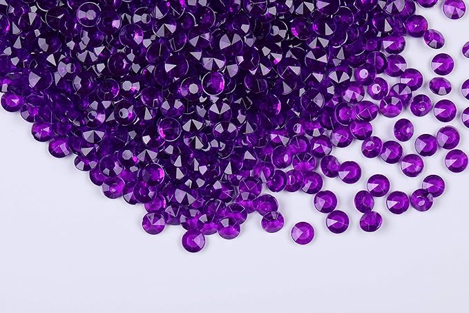 2000pcs Platic Acrylic Gems Fake Acrylic Diamonds Vase Filler Beads Faux Diamond Crystals Jewels for Makeup Brushes Holder Table Scatter Confetti Party Arts Crafts Birthday Wedding Decor