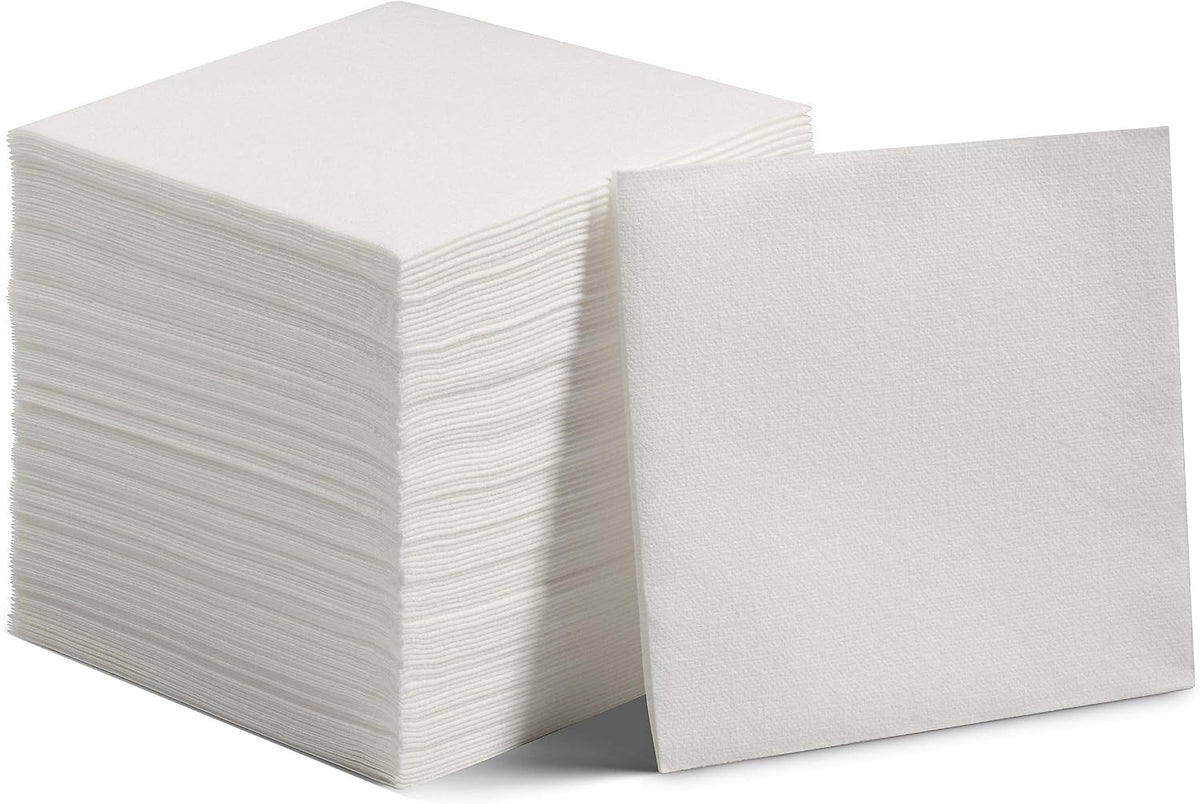 200 Linen-Feel Dessert And Beverage Napkins - Disposable Cloth-Like Cocktail ...
