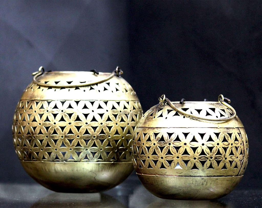 Decorative Brass Bowls with Floral Design Decorative Showpiece T-Light Candle Holder