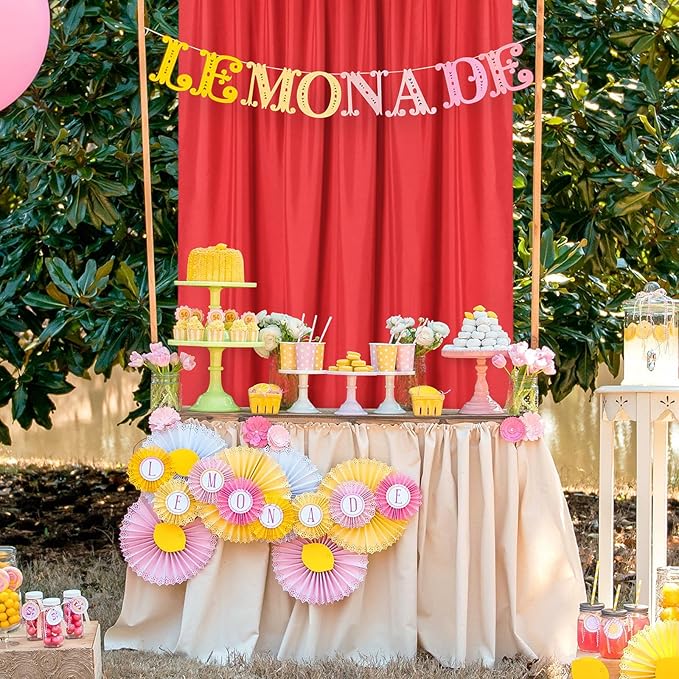 DWCN 10x7 FT Red Backdrop Curtains for Parties, Photography Backdrop Drapes with Rod Pockets for Wedding Decorations Stage Birthday Family Gatherings, 2 Panels 5ft x 7ft