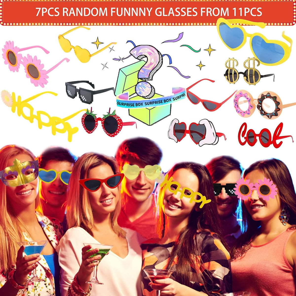 Bulk Opulent Photo Booth Props Set for Adult, Novelty Funny Hats and Glasses,...