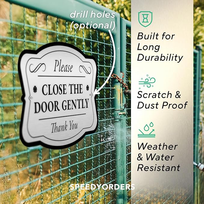 SPEEDYORDERS Custom Metal Signs, Personalized Aluminum Signs, 36x24 In, Brushed Silver, Words & Quotes, Home Decor, Business Signage
