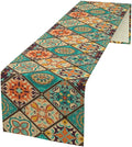 Boho Floral Table Runner,Vintage Bohemian Style Table Runner for Kitchen Dining Table Home Party Decoration 13x108 Inch