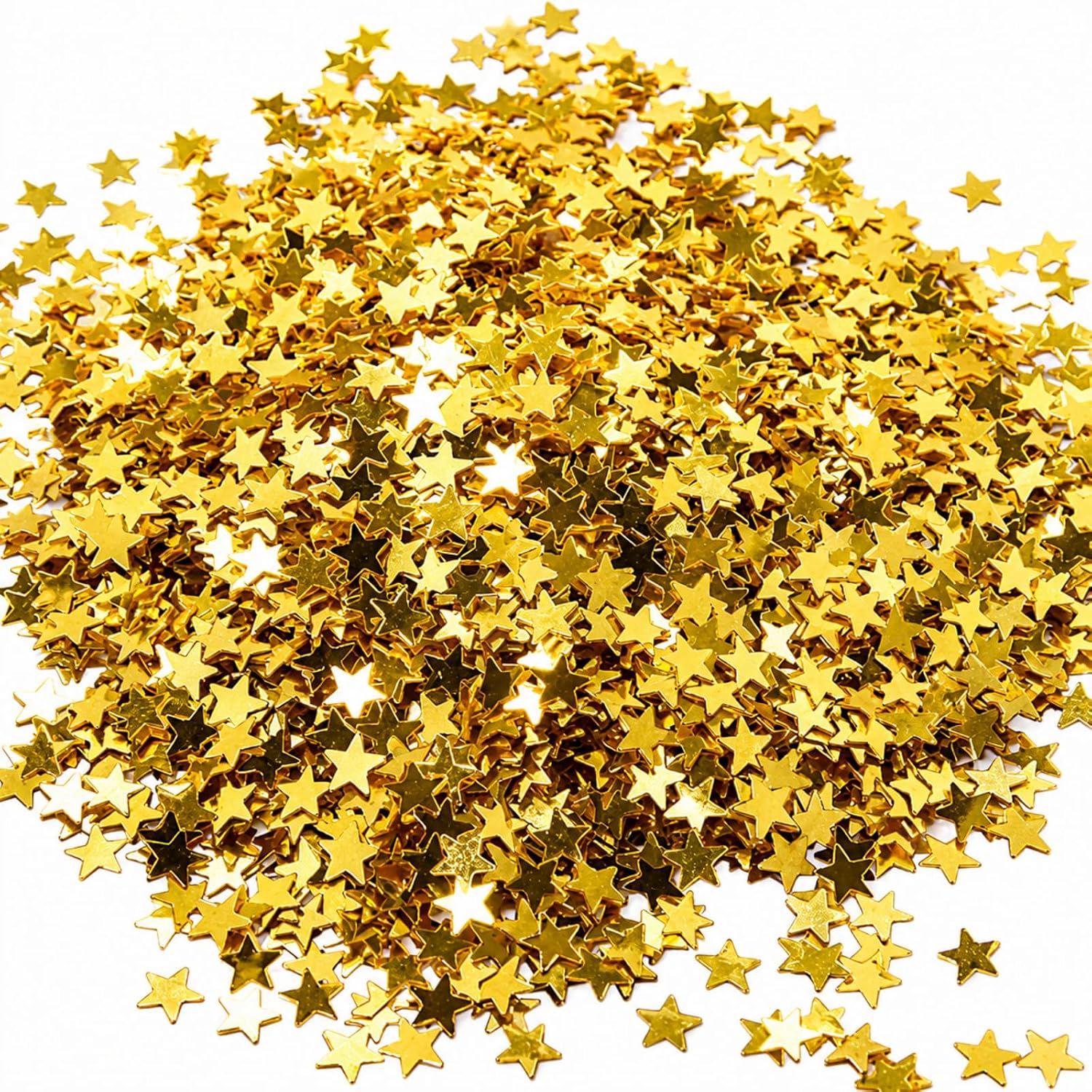 eBoot Gold Star Confetti for Party Wedding Birthday Table Scatter | Metallic Foil Sequins, Gold Shimmer Stars, Table Confetti Scatter, Birthday Bridal Shower Decoration