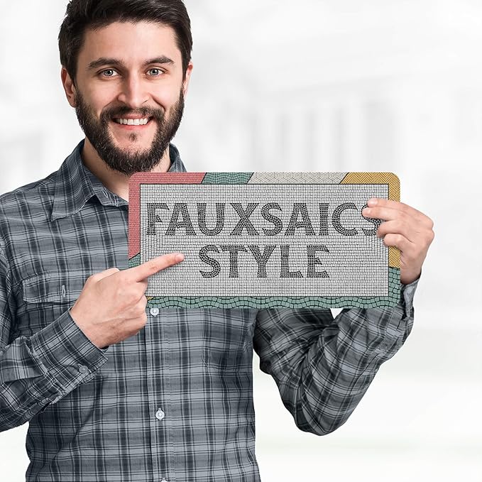 Custom Sign, Custom Street Sign, 11 Font Colors, 13 Font Styles, 4 Hole Options, 22 Sizes, 6x12 Inches, Rust Free DiBound, Fade Resistant, Made in USA by My Sign Center (Fauxsaic 2)