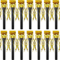 Skylety 18 Pcs Party Blower Noisemakers Party Squawkers Blowouts Whistles Fringed Noise Maker Musical Blowouts for Birthday Supplies(Black and Gold)