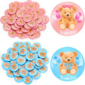 Dingion 100 Pcs Gender Reveal Decoration Pins Team Pink Blue 1.5 Inch Gender Reveal Party Favor Baby Button Pins Baby Shower Badges Bear Party Supplies Gift for Birthday Game Accessories