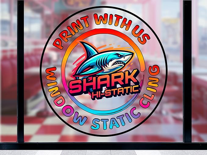 Custom High Static Window Cling ║ Your Logo or Design We Print Your Static Cling ║ Waterproof School Storefront Home ║ Perfect for Installing on Windows in Less Than a Minute.