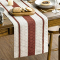 Artoid Mode Caramel Farmhouse Woven Rustic Table Runner, Seasonal Holiday Hollow Kitchen Dining Table Decoration for Home Party Decor 12x72 Inch