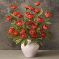 27" faux silk peony artificial fall flowers stems, main product view