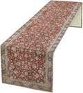 Boho Bohemia Style Table Runner, Vintage Red Blue Retro Flower Rustic Country Style Floral Print Pattern for Home Kitchen Table Decor Dining Coffee Room Garden Party Decor 13x60in