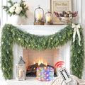 9ft prelit real touch cedar christmas garland with, main product view
