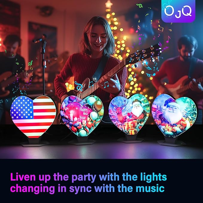 OJQ Light Up Letters LED Letter - Bedroom Lighted Colorful Alphabet Letter Music Sync Color Change - Christmas Birthday Gifts for Girl - Teen Girls Room Decor Gifts Party Home Wall Bedroom Decor