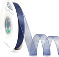 Ribbli Navy Organza Ribbon,1/2 Inches x Continuous 50 Yard,Navy Sheer Ribbon for Gift Wrapping,Cookie Wrapping,Wedding Decoration,All Crafting and Sewing