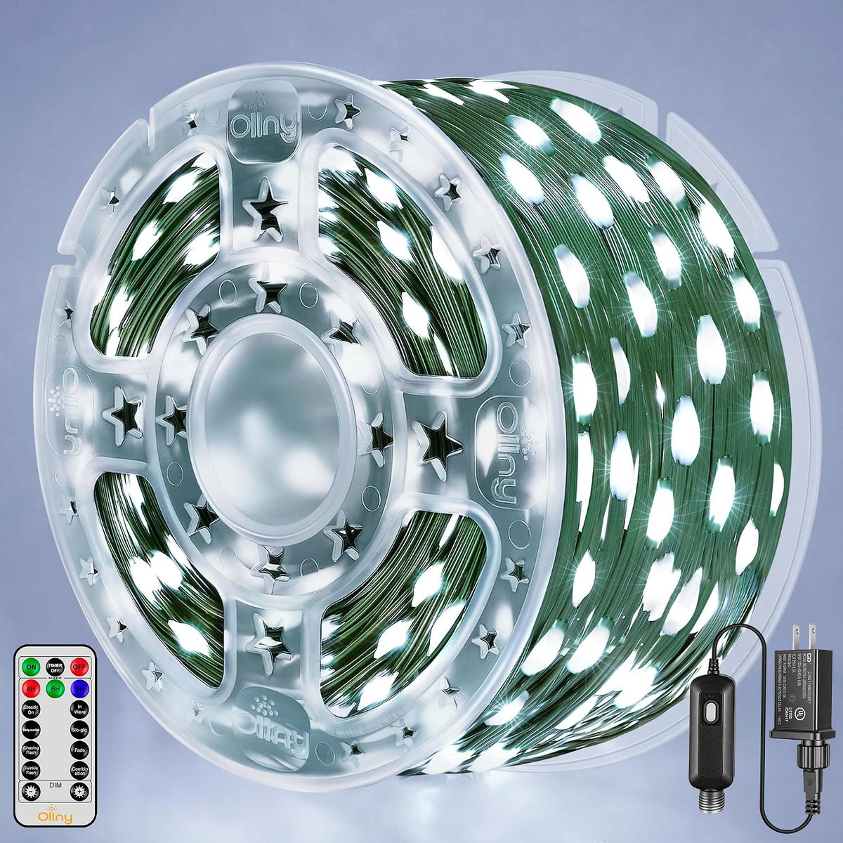 ollny christmas lights outdoor, 393ft 1200 led ip67, main product view