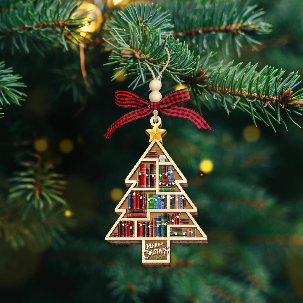 HEXMOZ Book Lover Christmas Ornaments 2026 - Book Lovers Gifts for Women | Book Ornaments for Christmas Tree - Gift Ideas for Book Lovers, Readers, Bookworms, Book Club, Bookish, Readers, Librarians