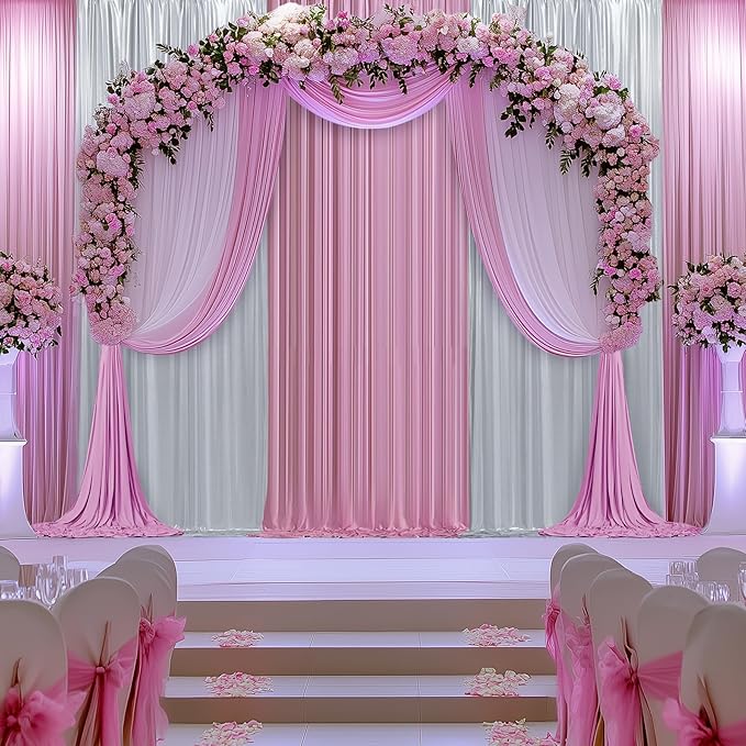 Outpain Thick 40 ft x 10 ft Silver Sequin Backdrop Curtain for Parties, Wrinkle Free Glitter Photo Backdrop Drapes 8 Panels 5x10ft Silver Back Drop Cloth for Wedding Christmas Photography Background