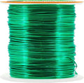 Mandala Crafts 22 Gauge Anodized Aluminum Craft Wire for Jewelry Making - 100 FT Colored Flexible Kelly Green Wire - Bendable for Bonsai Armature Crafting Sculpting