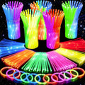 500 Pack Glow Sticks Bulk Party Pack, 8" Glow Bracelets & Necklaces with Connectors, Ultra Bright 14-Hour Glow in The Dark Party Supplies, Neon Party Favors for Birthday 4th of July Pool Party Events