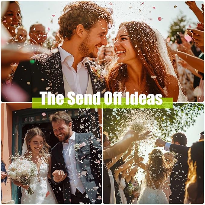 Oning 50 Pack Biodegradable Real Flower Petals Confetti, Wedding Flower Confetti with Jasmine & Lavender Petals for Flower Girls to Throw Making Handmade Candle Sachets, Bridal Shower Decor