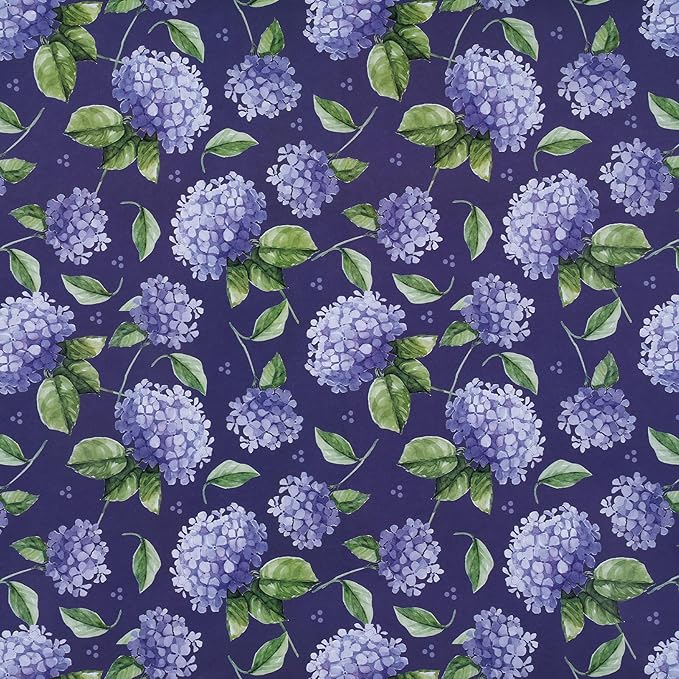 RUSPEPA Floral Wrapping Paper Roll for Women, Mini Roll, Elegant Hydrangea Flower Design Kraft Gift Wrap Paper Perfect for Birthday, Spring, Wedding, Bridal Shower, Mother's Day, 17 Inch x 16.4 Feet