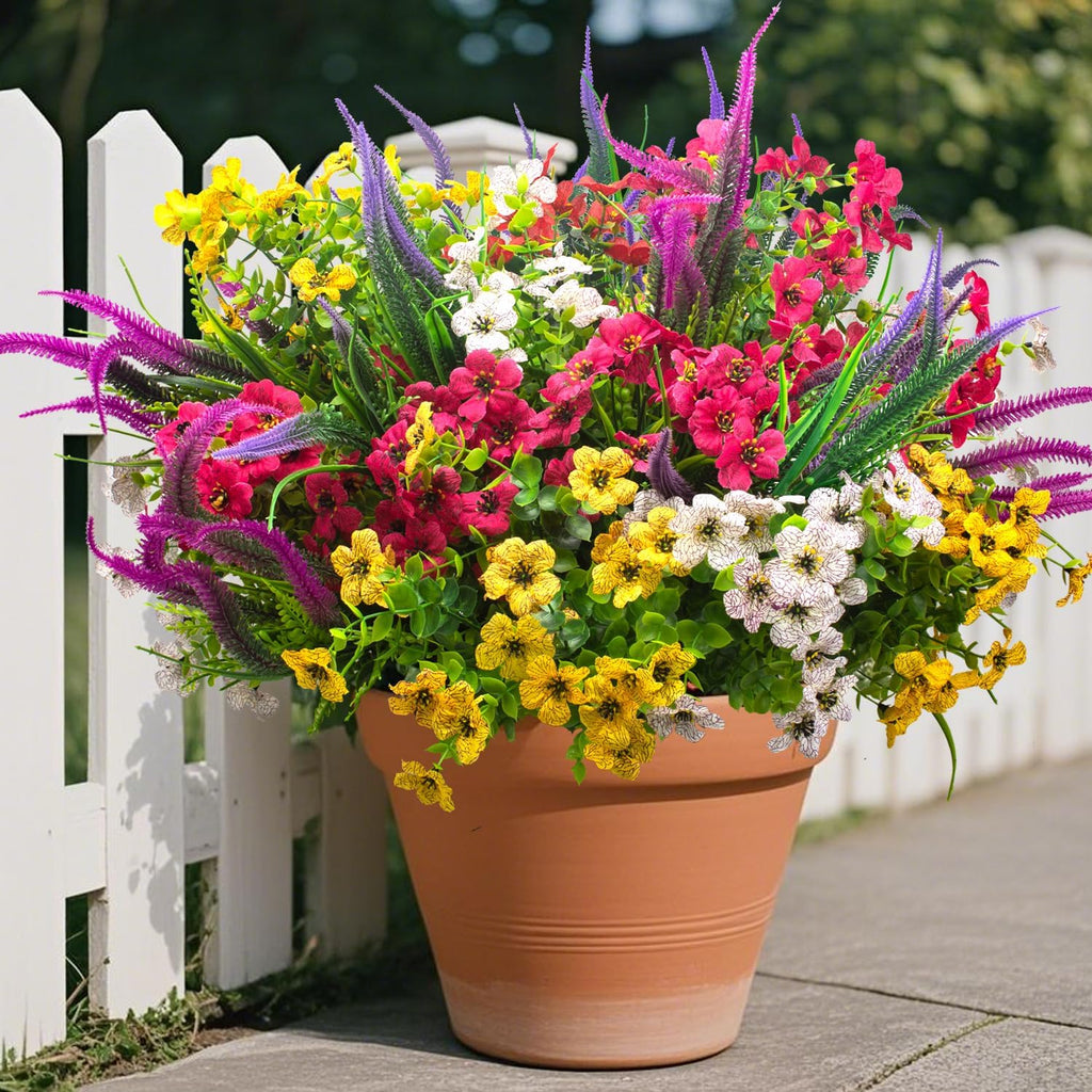 aitisor 20 packs artificial flowers outdoor uv resistant, main product view