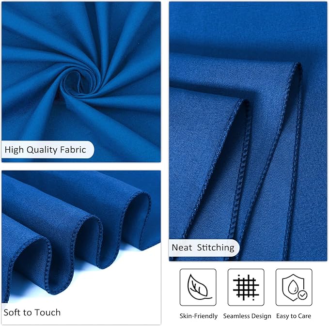 8 Pack Royal Blue Tablecloth 60 x 102 Inch Rectangular Tablecloths for 6 Foot Rectangle Tables, Wrinkle Resistant Blue Table Cloth Washable Polyester Fabric Cover for Party Wedding Banquet