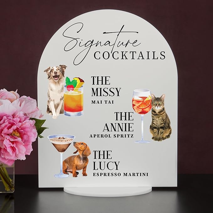 Pet Signature Drink Wedding Signs