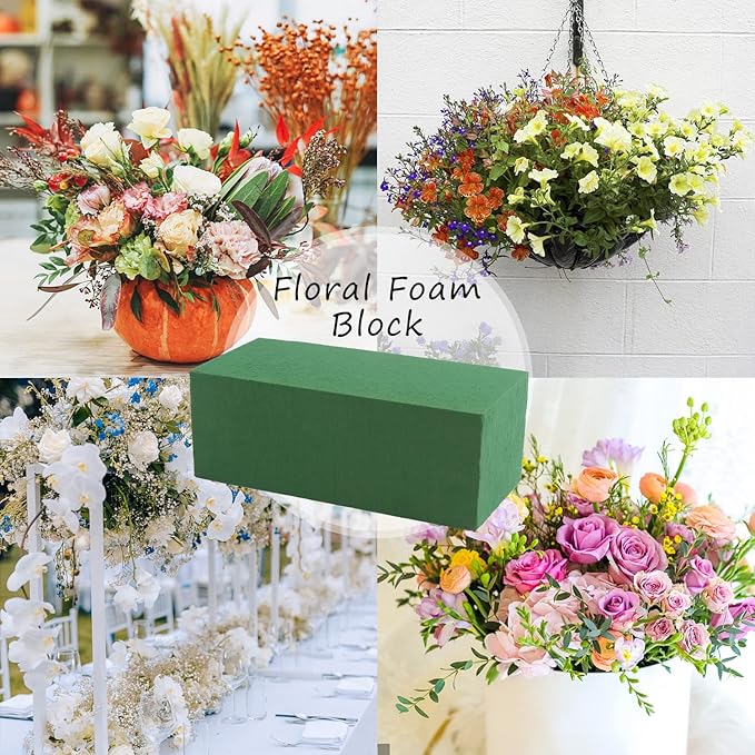FOIMAS 5pcs Floral Foam Bricks,Green Florist Block for Fresh Artificial Flower Arrangement Craft Supply Wedding