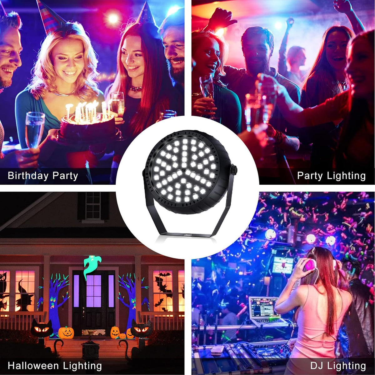 Strobe Lights Halloween, Telbum Colorful Strobe Light for Parties, Super-Brig...